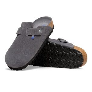 Birkenstock Boston Gray Suede